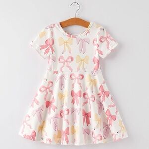 Rylee Faith Designs Toddler Girl Bow Pencil School Twirl Dress 3 4 5 6 7 8-9